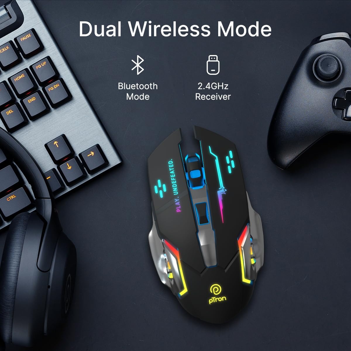 pTron Flick M2 Wireless Gaming Mouse - Image 2